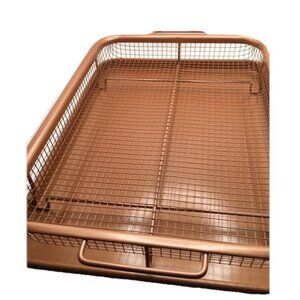 Set Of 2 - COPPER CRISPER BY COPPER CHEF Turn Your Oven Into An Air Fryer NEW